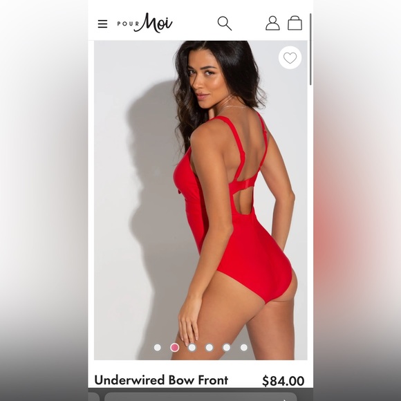 Pour Moi red underwire tie swim - Picture 3 of 5